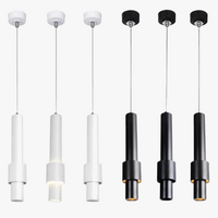 Nordique suspension LED lumière longue LED tube lampe suspendue AC110V 220V chambre Dimmable lustre 7W 9W COB éclairage intérieur piste lumière