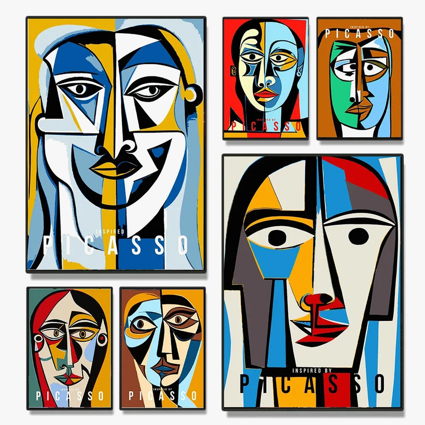 oeuvres d'art abstraites vintage de pablo picasso pour décoration intérieure