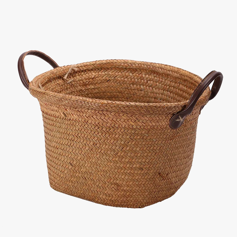 panier en osier pour rangement et décoration polyvalente