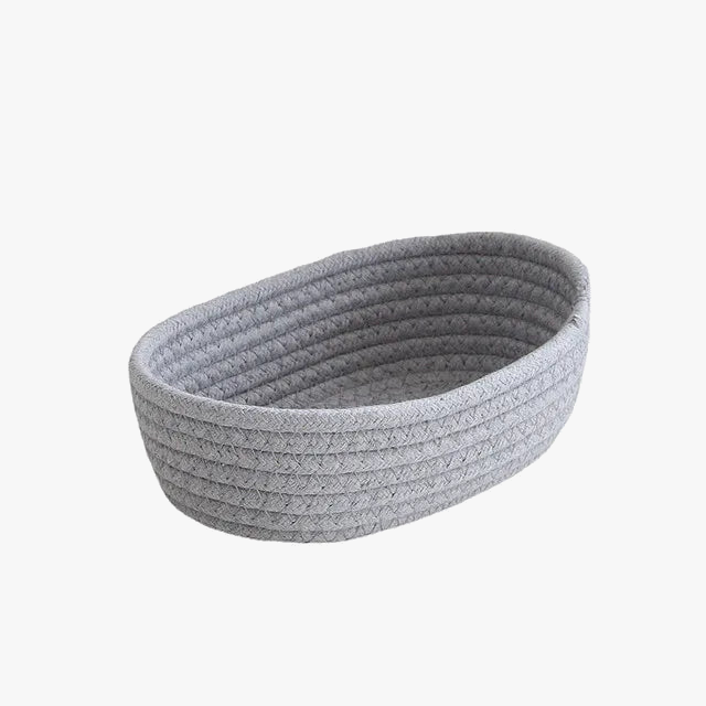 paniers de rangement en corde de coton nordique pour organisation divers