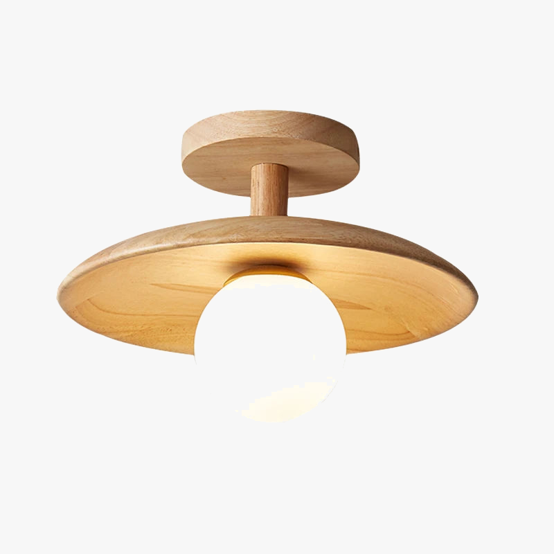 plafonnier bois naturel moderne ronde
