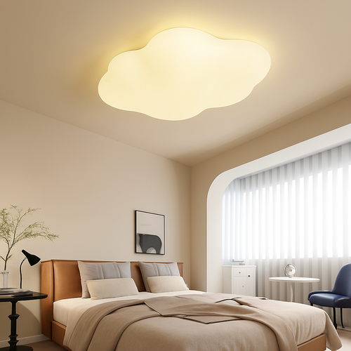 plafonnier créatif en forme de nuage avec lumière led