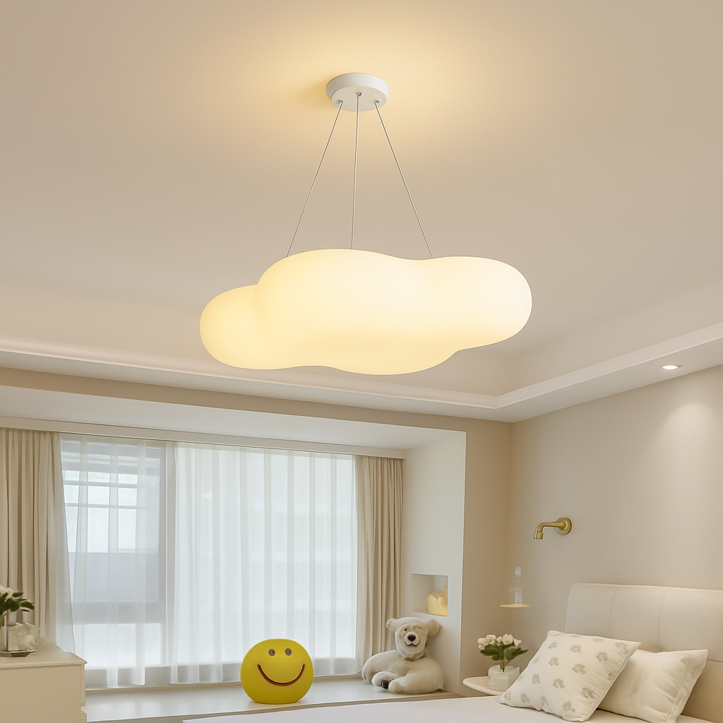 plafonnier créatif en forme de nuage avec lumière led - vue 7 sur 19