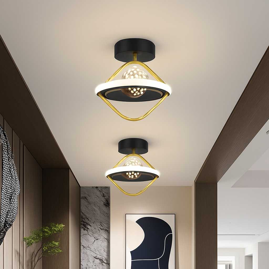Plafonnier design LED avec projection étoiles - vue 4 sur 14