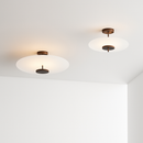 Plafonnier design Rond en métal et verre