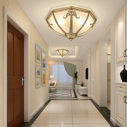 plafonnier en cuivre pour intérieur et extérieur polyvalent