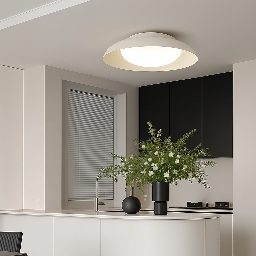 plafonnier industriel créatif en métal avec éclairage led - vue 6 sur 8