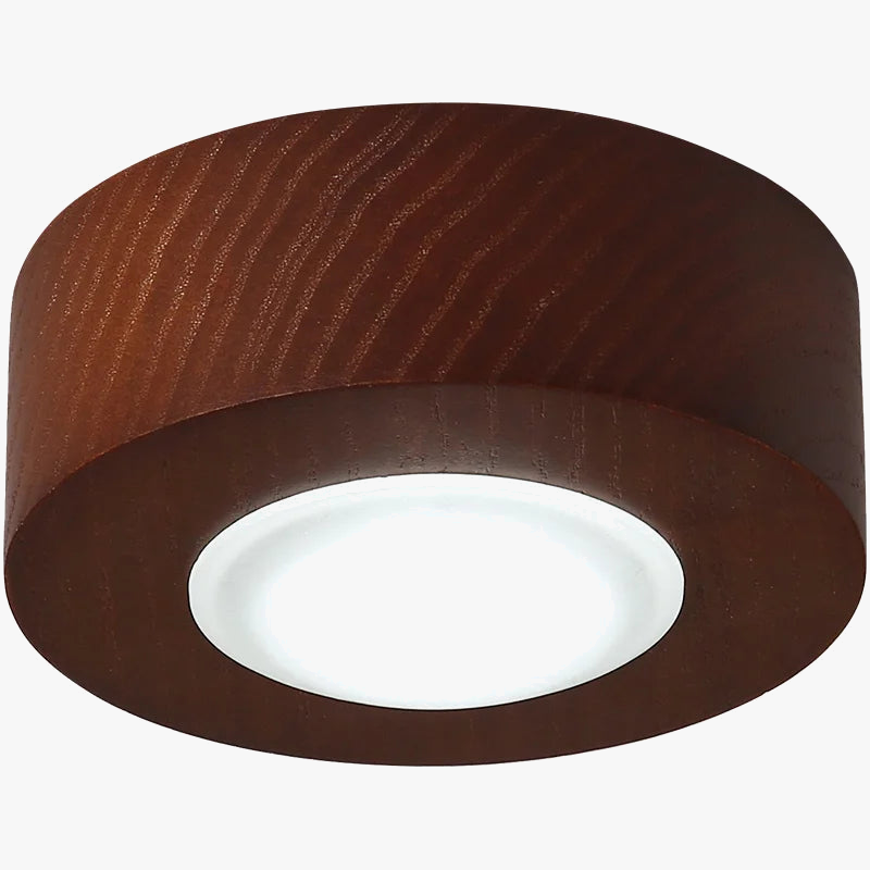 Plafonnier LED carré en bois et acrylique