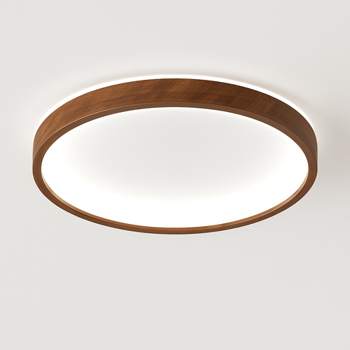 plafonnier led circulaire grain de bois design moderne minimaliste grande taille