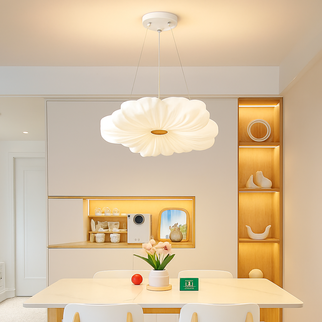 plafonnier led décoratif en forme de fleur style nordique - vue 4 sur 12