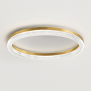 plafonnier led design moderne et simple en cristal doré rond et carré