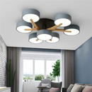 plafonnier led design nordique en bois pour décoration intérieure