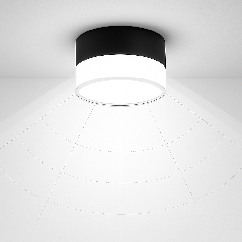 plafonnier led dimmable nordique montage surface design moderne - vue 4 sur 6
