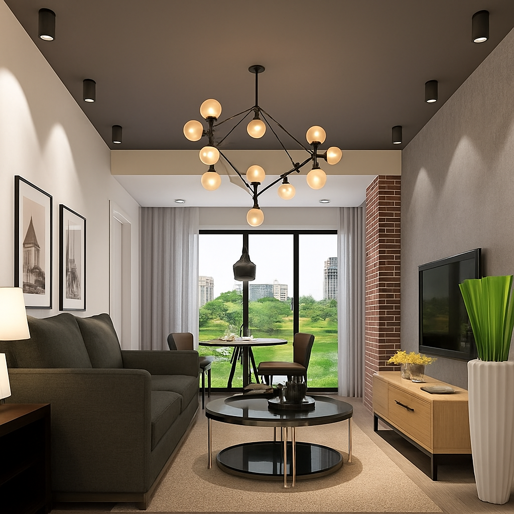plafonnier led dimmable spot lumière vers le bas décoration - vue 9 sur 8