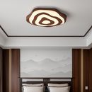plafonnier led en bois design japonais moderne irrégulier décoratif