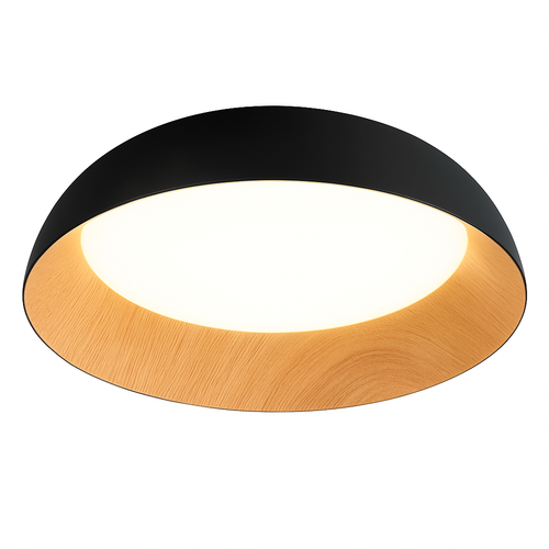 plafonnier à led en bois design moderne pour décoration intérieure