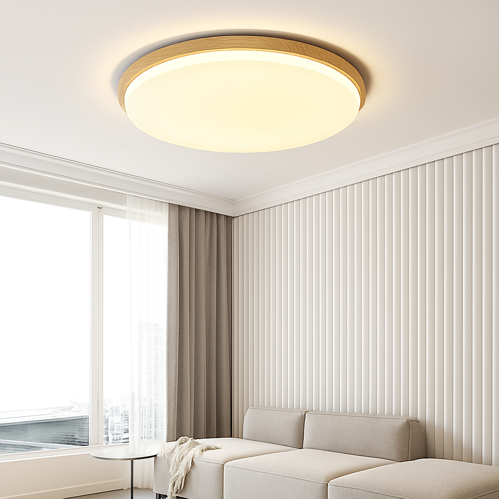 Plafonnier Led en travertin jaune - vue 4 sur 6