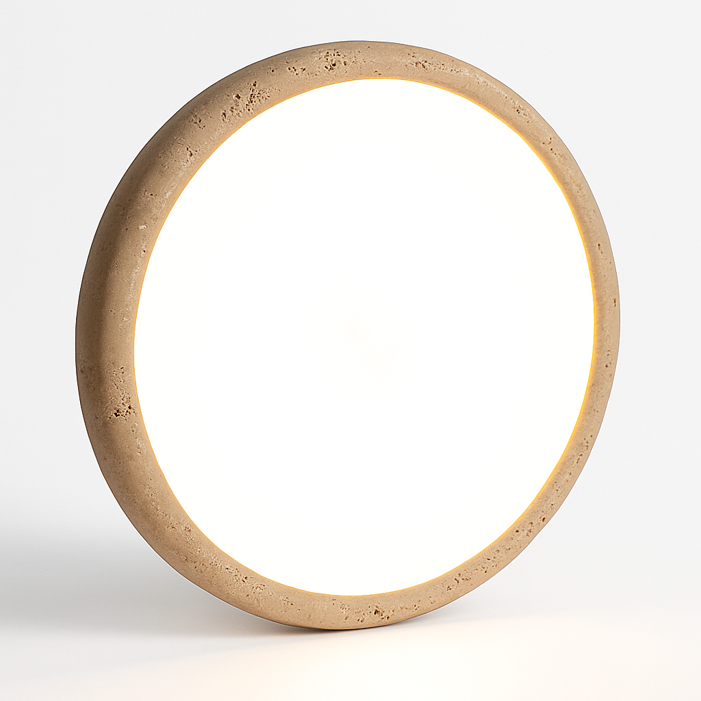Plafonnier Led en travertin jaune - vue 5 sur 6