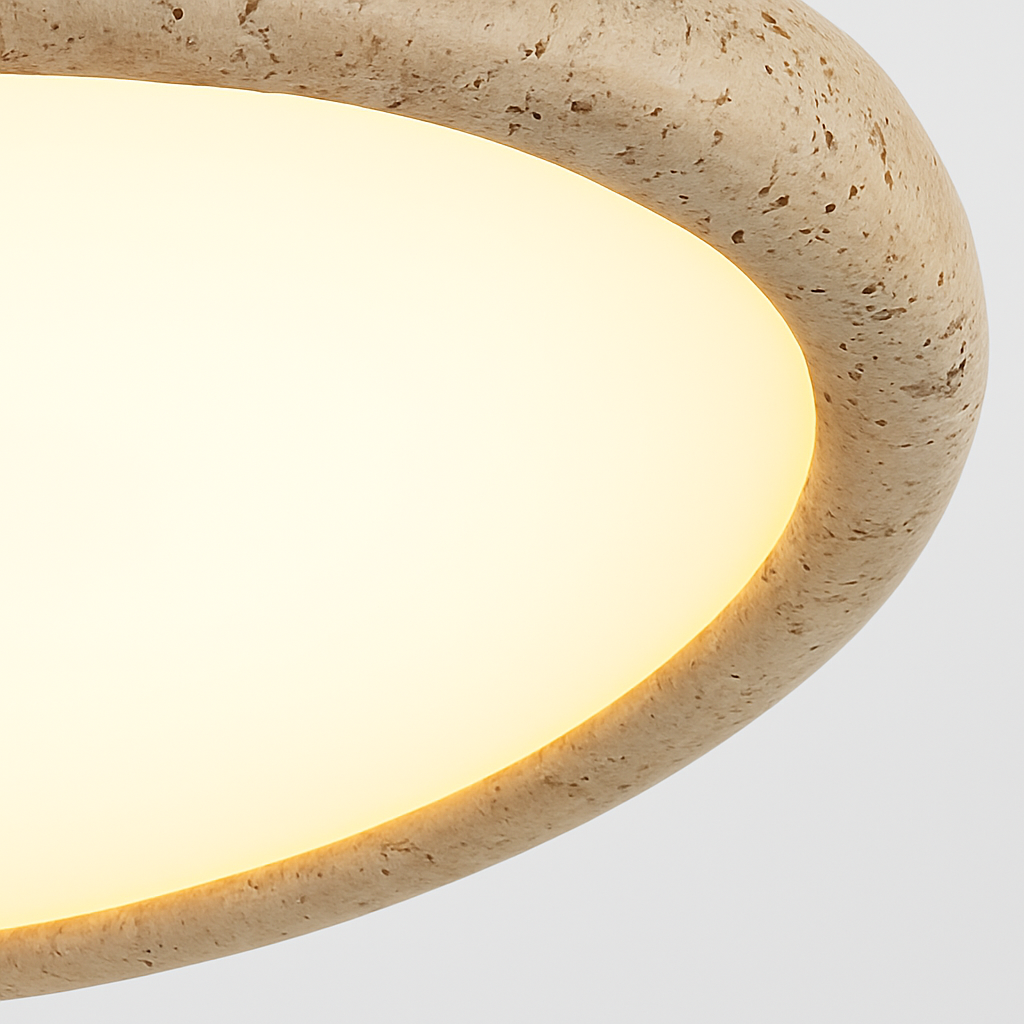 Plafonnier Led en travertin jaune - vue 7 sur 6