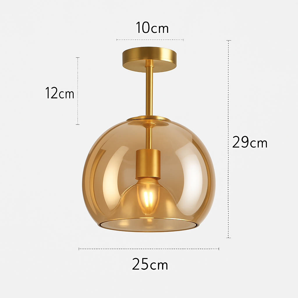 Plafonnier LED en verre au design moderne - vue 13 sur 14