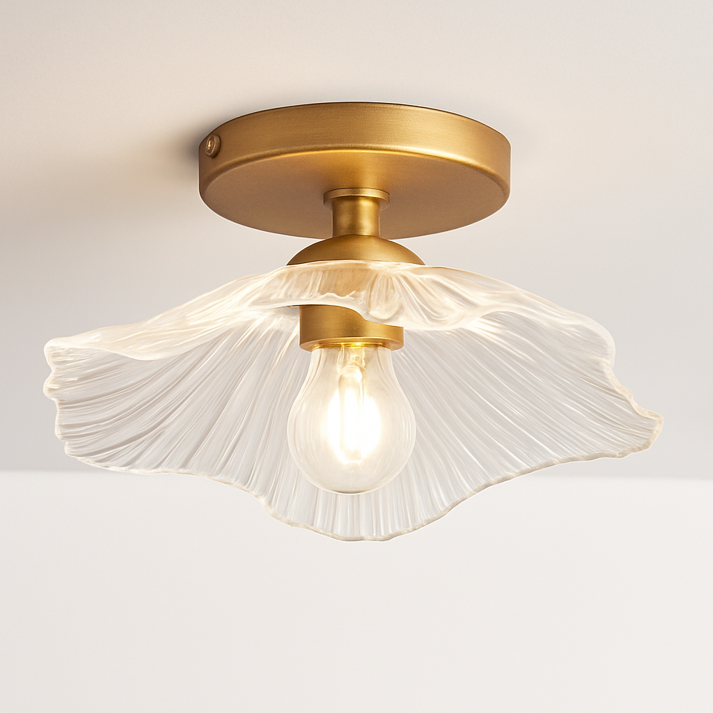 Plafonnier Led en verre au design moderne - vue 5 sur 24