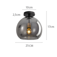 Plafonnier LED en verre au design moderne