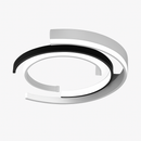 Plafonnier LED moderne en arc de cercles