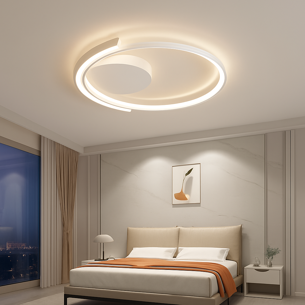 plafonnier led moderne à intensité variable pour intérieur minimaliste - vue 4 sur 10