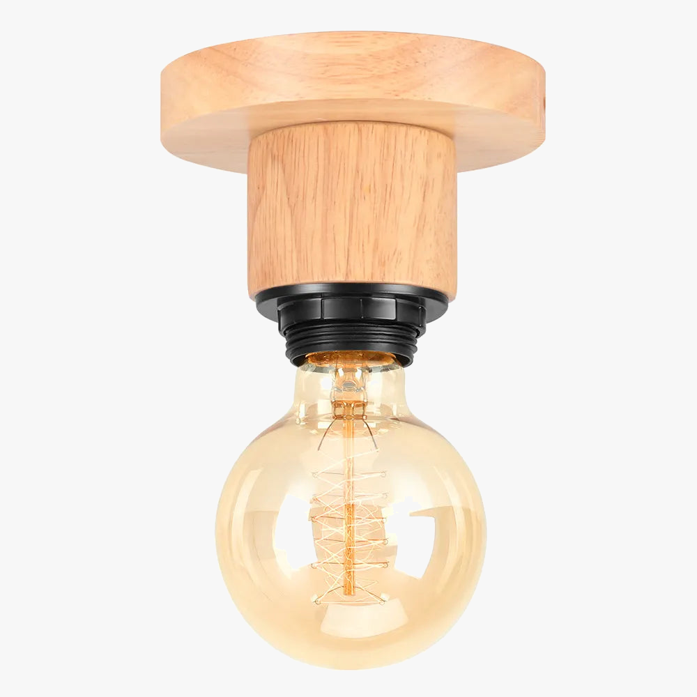 Plafonnier Led nordique bois salon lampe décor