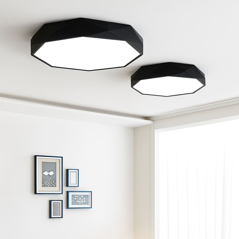 Plafonnier LED octogone coloré très fin Balcony