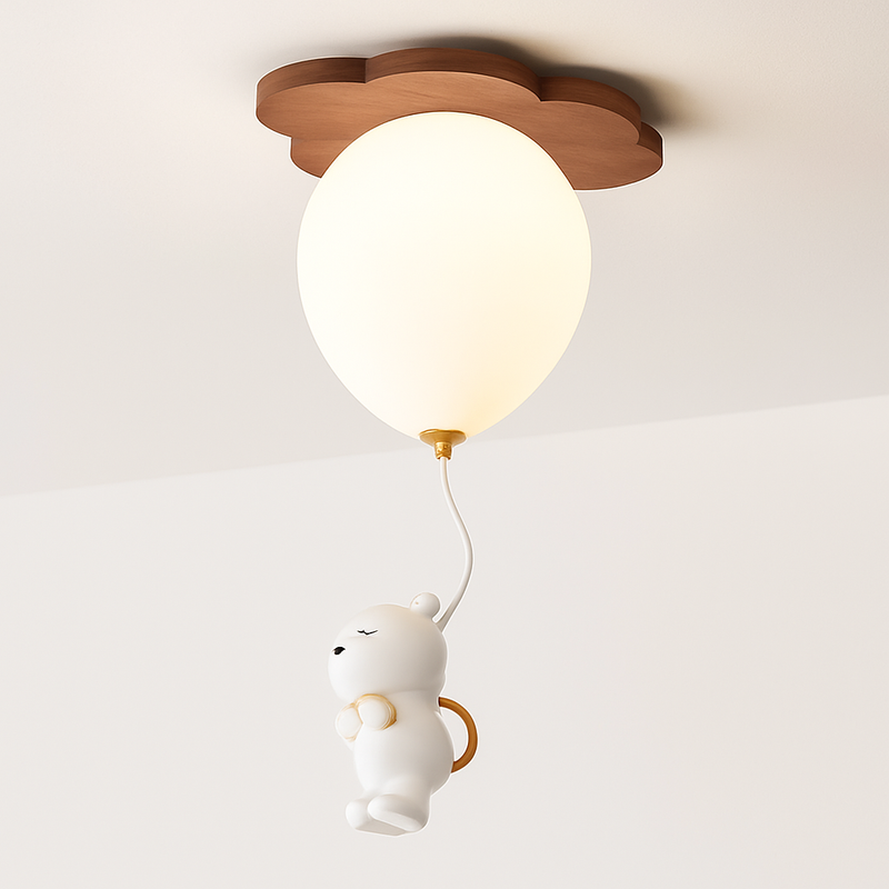plafonnier led ours ballon décoration créative pour enfant