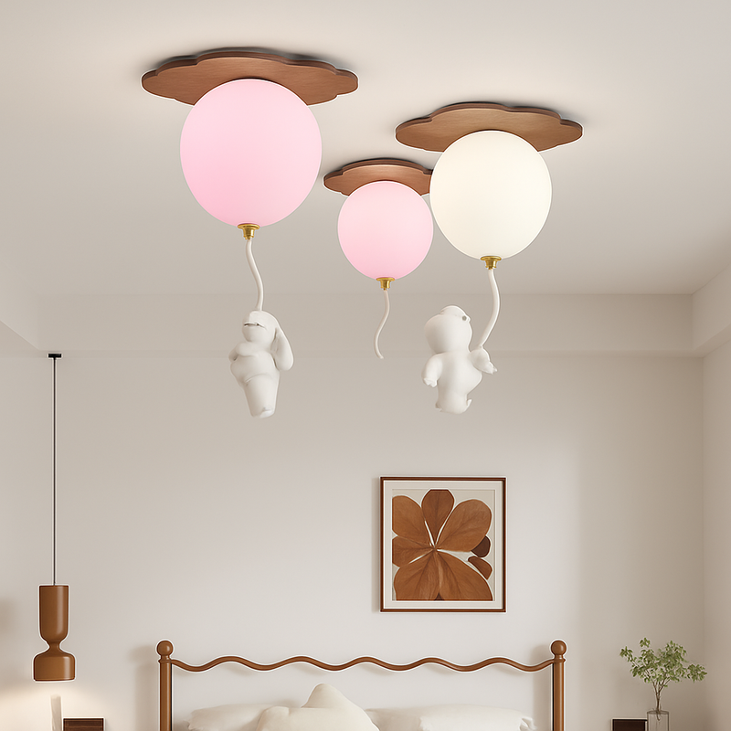plafonnier led ours ballon décoration créative pour enfant