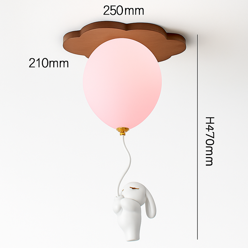 plafonnier led ours ballon décoration créative pour enfant