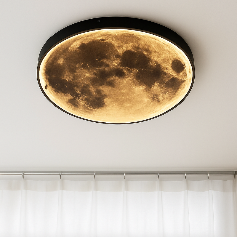 plafonnier led rond lune design nordique créatif décoratif