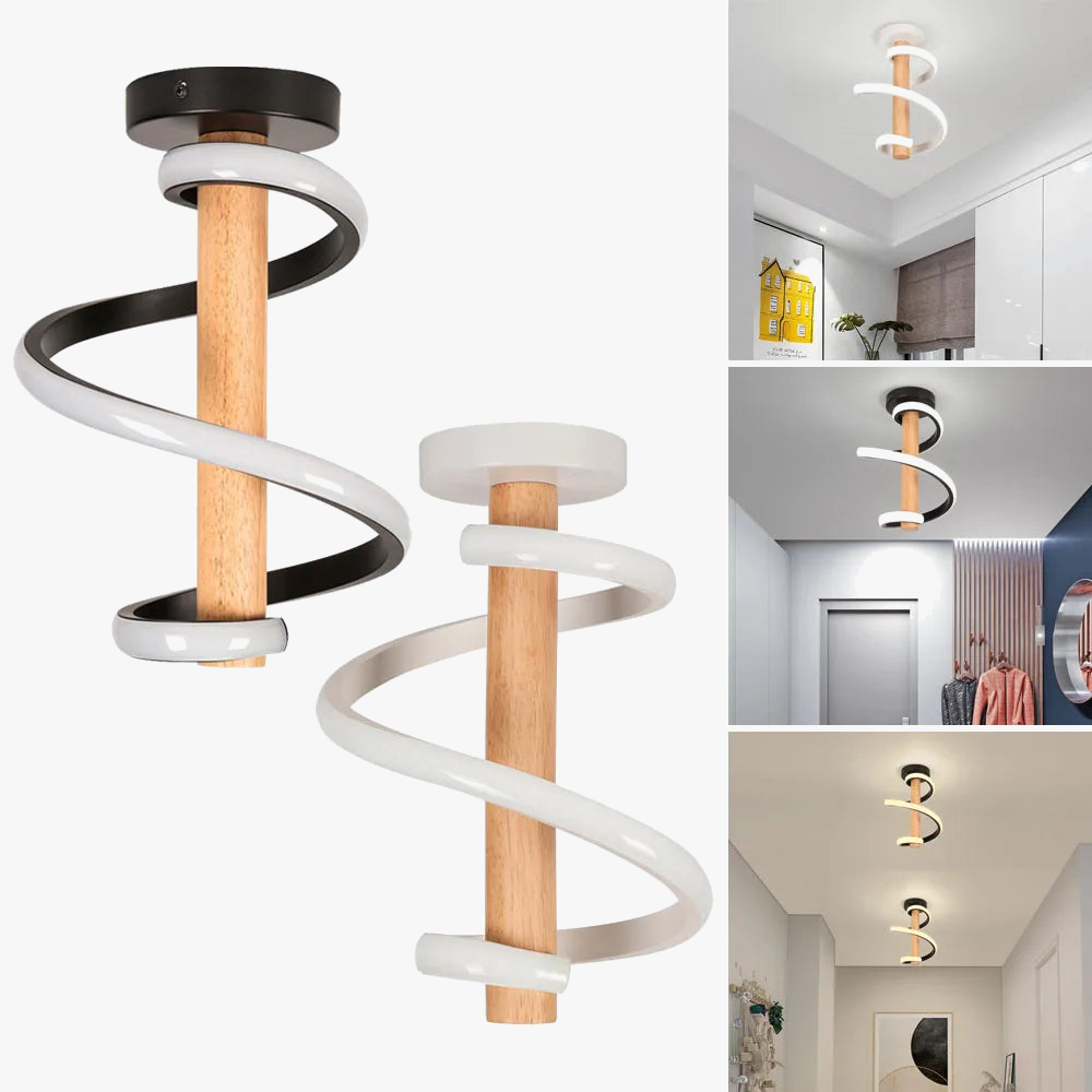 plafonnier led spirale nordique créatif pour intérieur