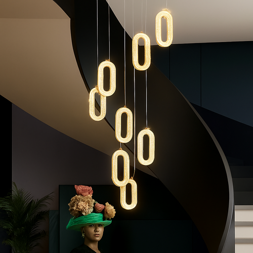 Plafonnier LED suspendu en acrylique au design moderne