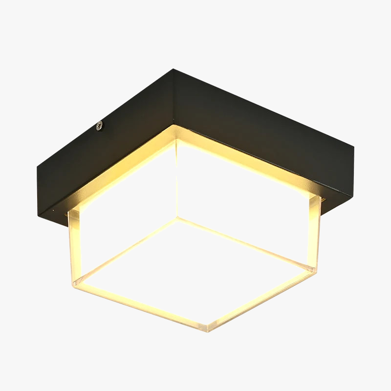 plafonnier led étanche pour balcon jardin cour carré rond