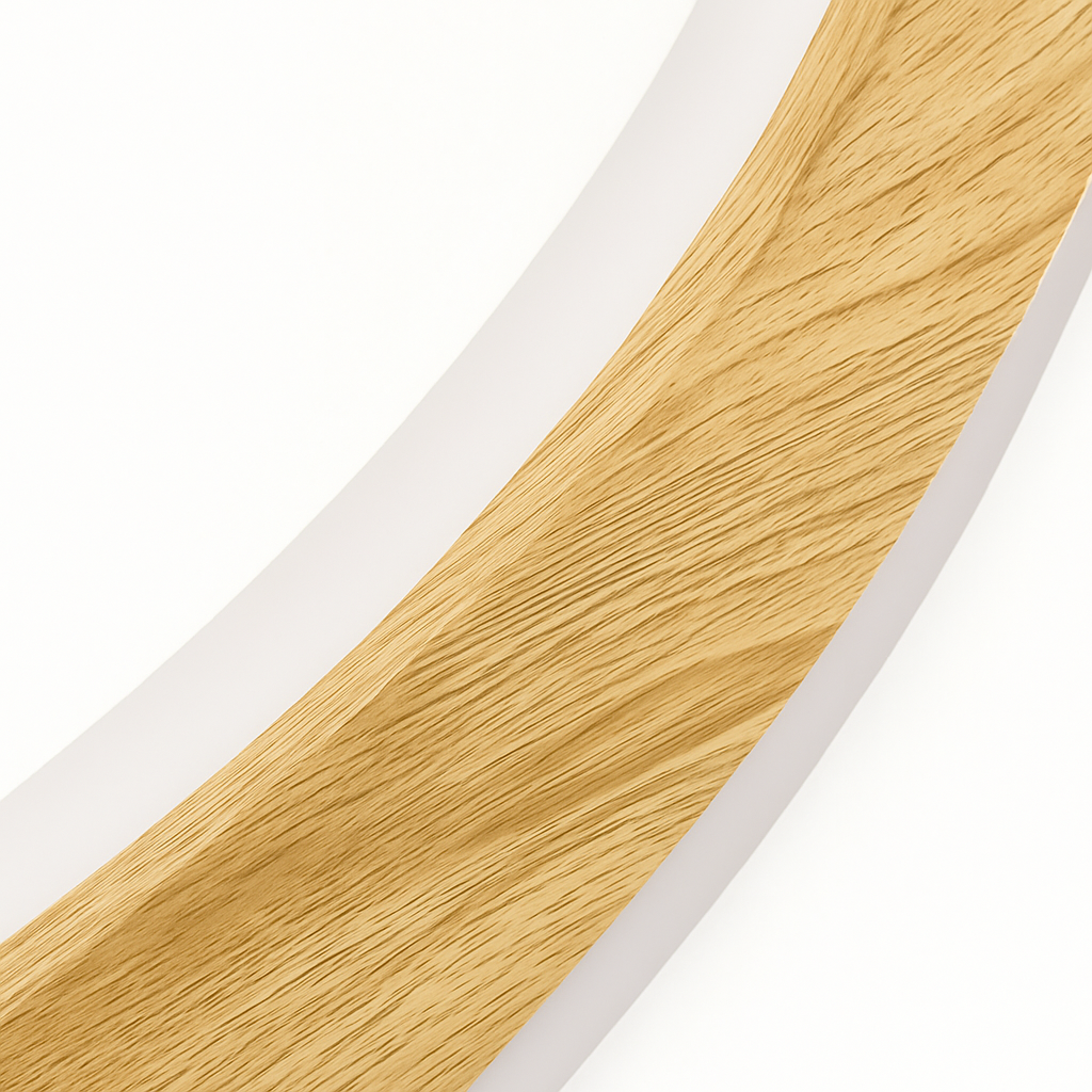 plafonnier led ultra-mince moderne grain de bois décoratif - vue 6 sur 10