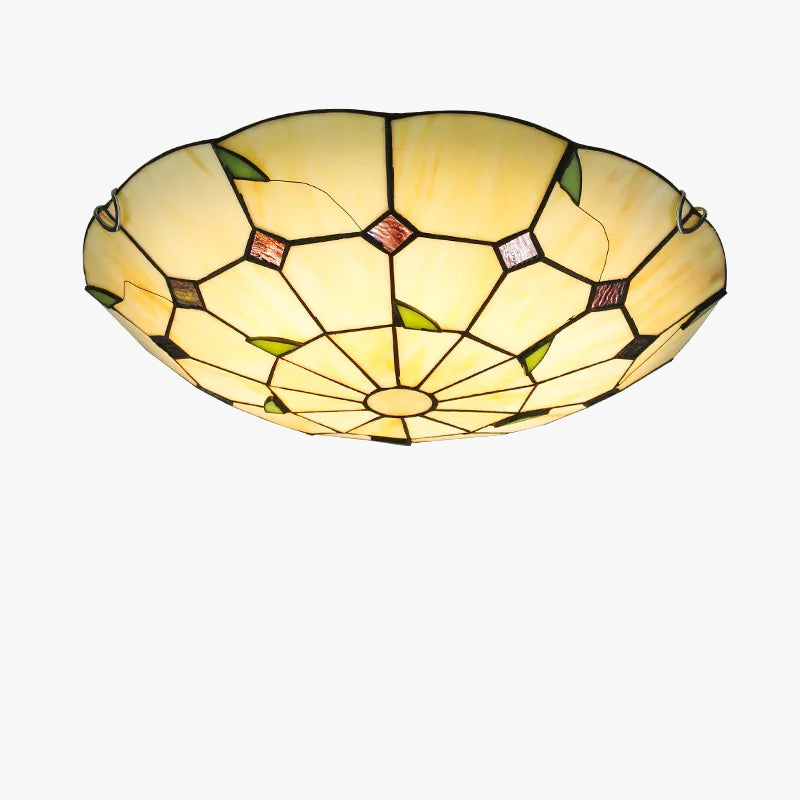 Plafonnier méditerranéen chambre vitrailplafonnier salon salle à manger couloir balcon Tiffany éclairage Led