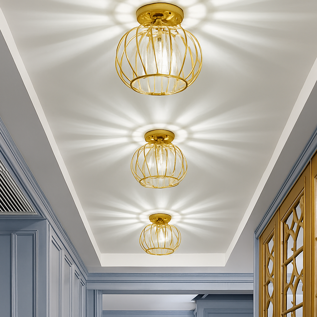 plafonnier minimaliste moderne avec lumières leds décoration maison