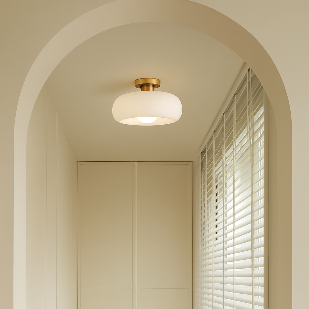 plafonnier moderne en fer et verre pour intérieur élégant - vue 3 sur 10