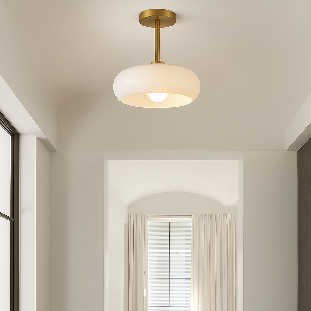 plafonnier moderne en fer et verre pour intérieur élégant - vue 5 sur 10