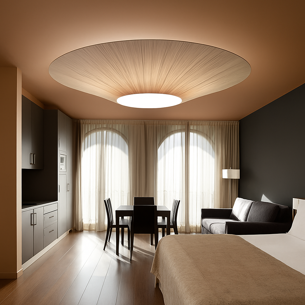 Plafonnier en tissu