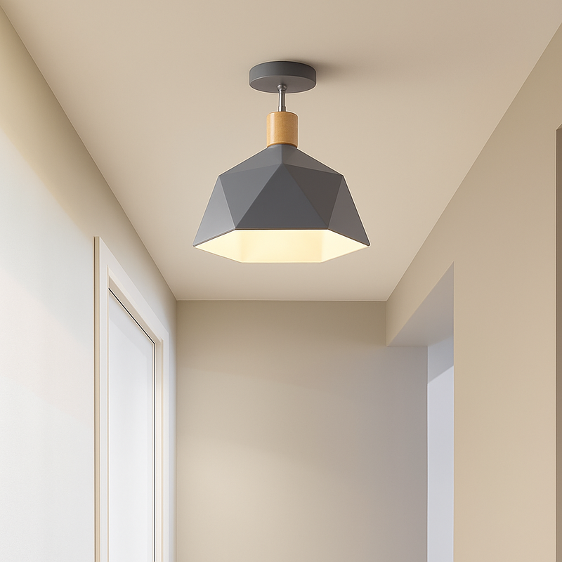 Plafonnier moderne LED avec abat-jour en métal Garino