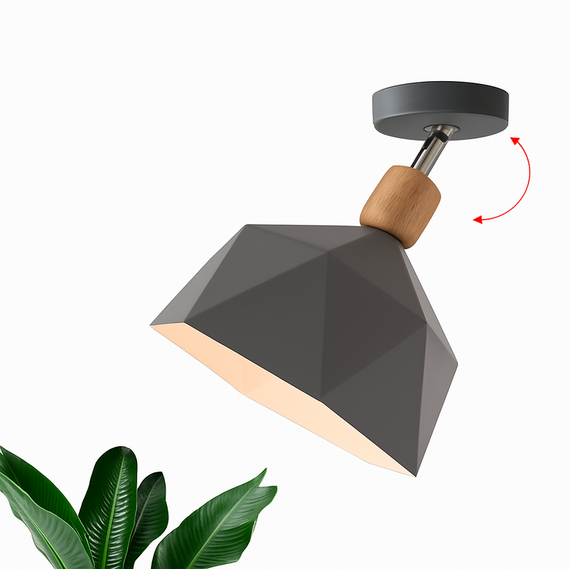 Plafonnier moderne LED avec abat-jour en métal Garino