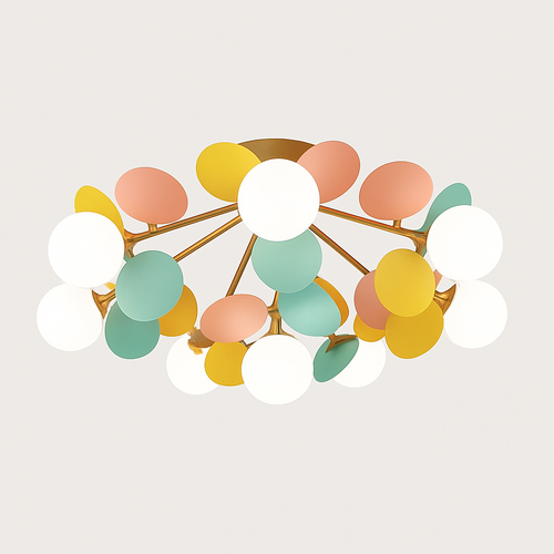 Plafonnier moderne LED coloré pour chambre d'enfant Estel