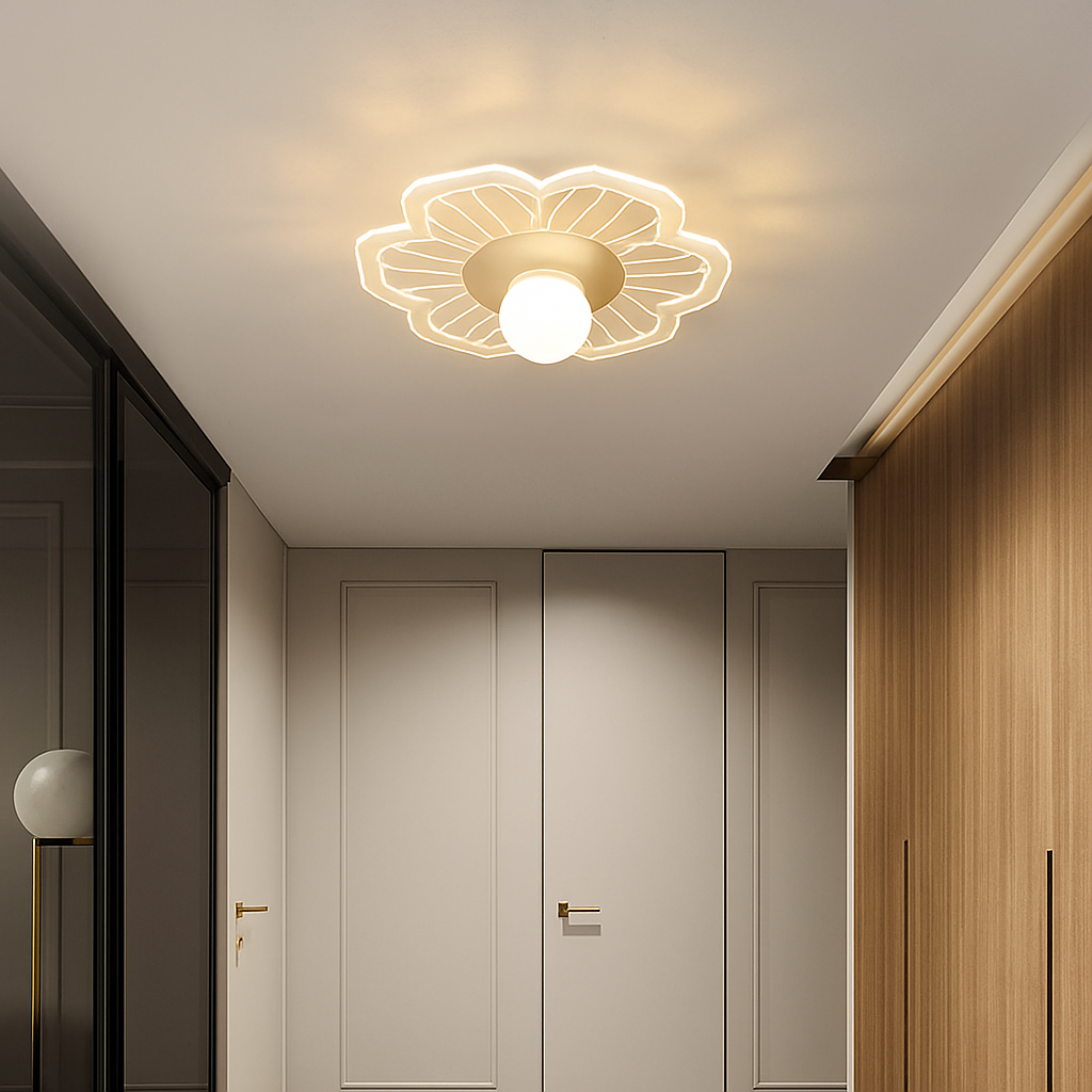 Plafonnier moderne LED en forme de fleur Majesty
