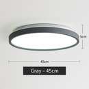 Plafonnier moderne LED métallique circulaire et fin Glenn