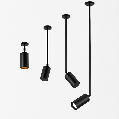 Plafonnier nordique doré et noir