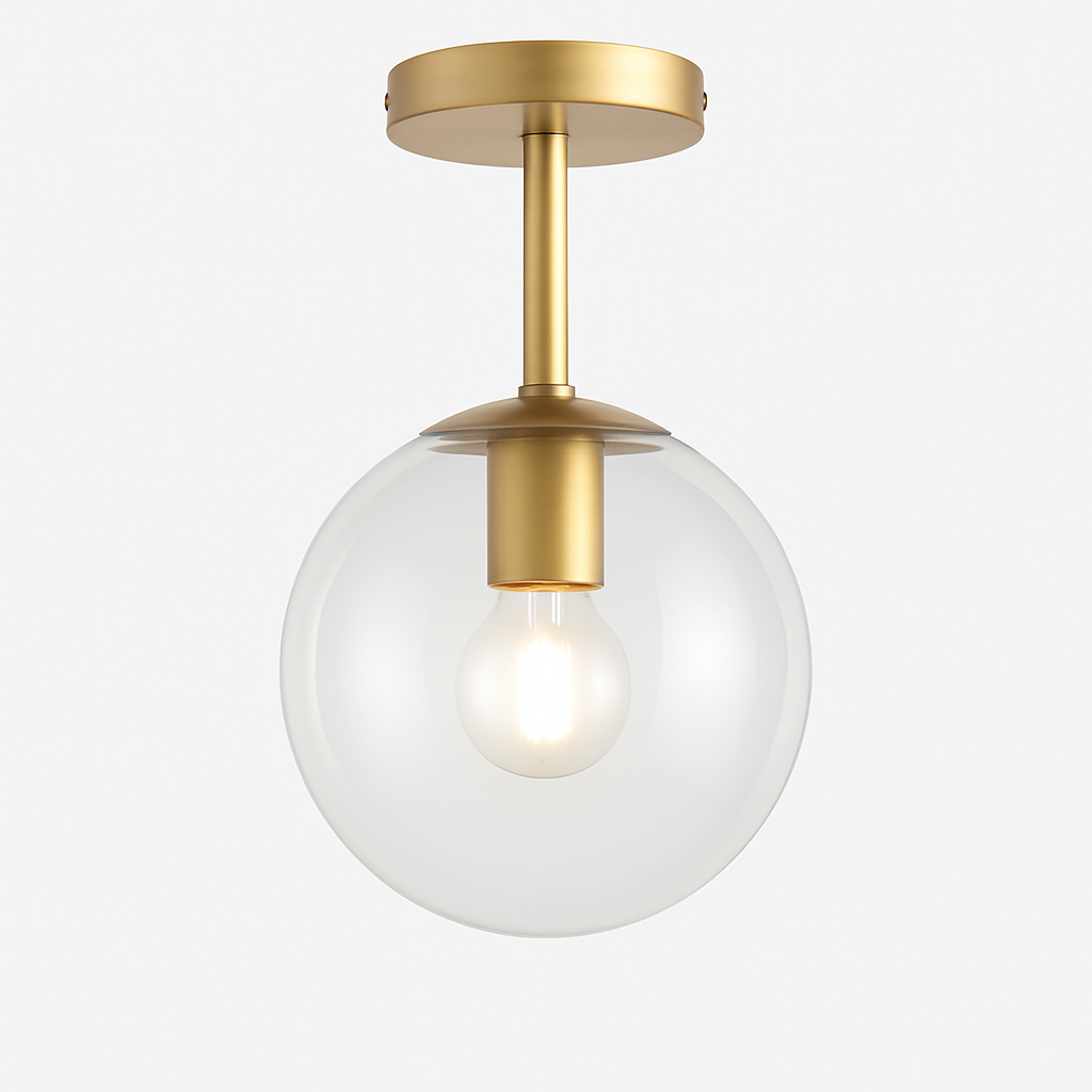 plafonnier nordique minimaliste moderne en verre rond